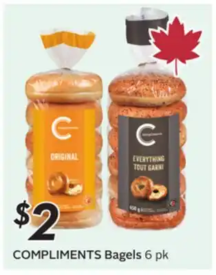 Sobeys COMPLIMENTS Bagels offer