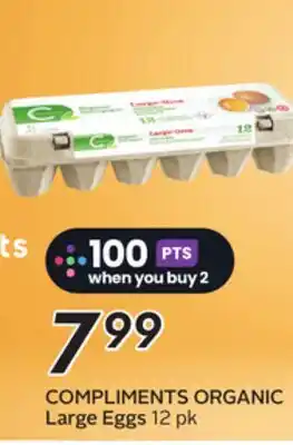 Sobeys COMPLIMENTS ORGANIC Large Eggs offer