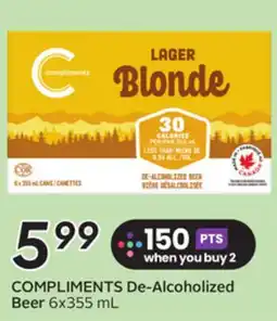 Sobeys COMPLIMENTS De-Alcoholized Beer offer