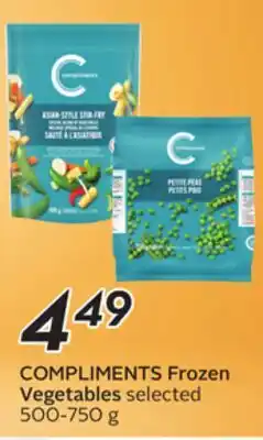 Sobeys COMPLIMENTS Frozen Vegetables selected offer