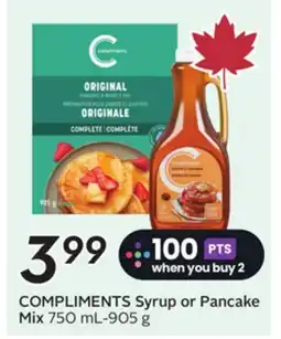 Sobeys COMPLIMENTS Syrup or Pancake Mix offer