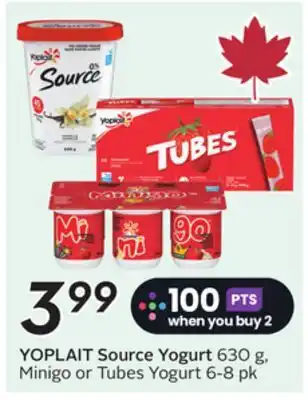 Sobeys Source Yogurt offer