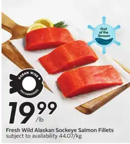 Sobeys Fresh Wild Alaskan Sockeye Salmon Fillets offer