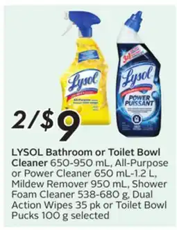 Sobeys Bathroom or Toilet Bowl Cleaner offer