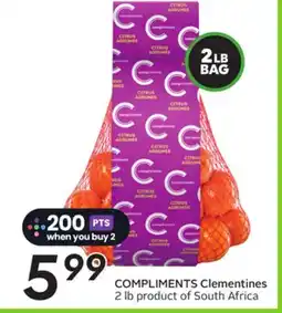 Sobeys COMPLIMENTS Clementines offer