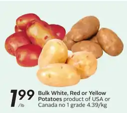 Sobeys Bulk White, Red or Yellow Potatoes offer
