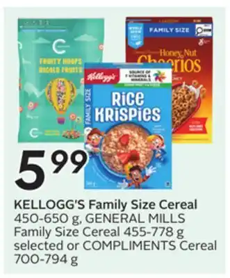 Sobeys Family Size Cereal offer