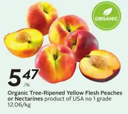 Sobeys Organic Tree-Ripened Yellow Flesh Peaches or Nectarines offer