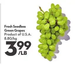 Longo's Fresh Seedless Green Grapes offer