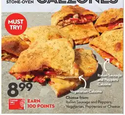 Longo's STONE-OVEN CALZONES offer