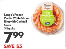 Longo's Longo's Frozen Pacific White Shrimp Ring with Cocktail Sauce offer