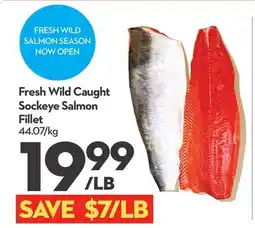 Longo's Fresh Wild Caught Sockeye Salmon Fillet offer