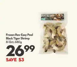 Longo's Frozen Raw Easy Peel Black Tiger Shrimp offer