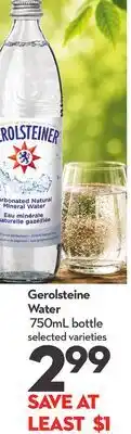 Longo's Gerolsteiner Water offer