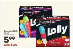Longo's Chapman's L'il Lolly offer
