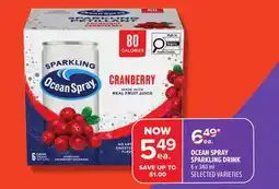 Metro OCEAN SPRAY SPARKLING DRINK offer