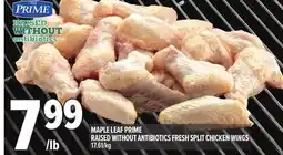 Metro MAPLE LEAF PRIME RAISED WITHOUT ANTIBIOTICS FRESH SPLIT CHICKEN WINGS offer