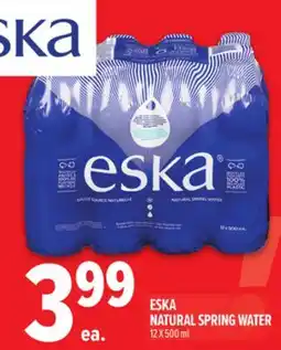 Metro ESKA NATURAL SPRING WATER offer