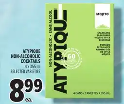 Metro ATYPIQUE NON-ALCOHOLIC COCKTAILS offer