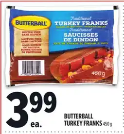 Metro BUTTERBALL TURKEY FRANKS offer