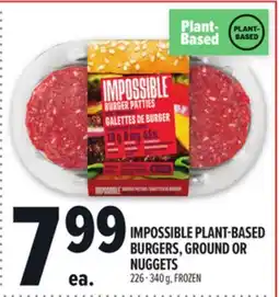 Metro IMPOSSIBLE PLANT-BASED BURGERS, GROUND OR NUGGETS offer