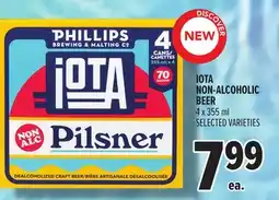 Metro PHILLIPS BREWING & MALTING CO. IOTA NON-ALCOHOLIC BEER offer
