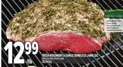 Metro FRESH ROSEMARY & GARLIC BONELESS LAMB LEG offer