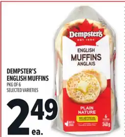 Metro DEMPSTER'S ENGLISH MUFFINS offer