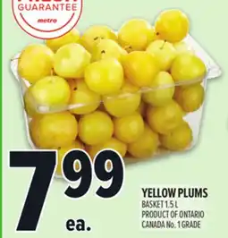 Metro YELLOW PLUMS offer