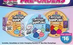 Showcase Crazy Fun Invisible, Snowflake or Color Changing Mystery 4 Bao Bun Dumplings offer