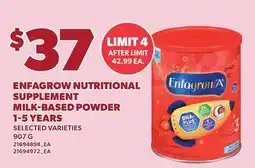 Loblaws ENFAGROW NUTRITIONAL SUPPLEMENT MILK-BASED POWDER 1-5 YEARS offer