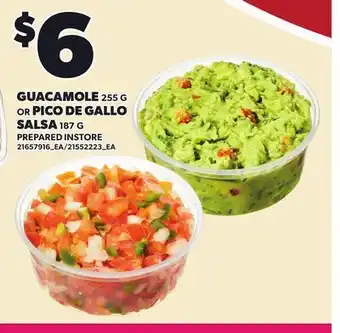 Loblaws GUACAMOLE 255 G OR PICO DE GALLO SALSA 187 G offer