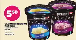 Loblaws CHAPMAN'S PREMIUM ICE CREAM offer