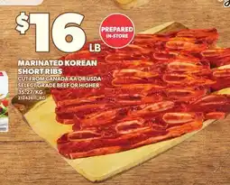 Loblaws MARINATED KOREAN SHORT RIBS offer