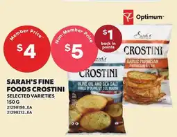 Loblaws SARAH'S FINE FOODS CROSTINI offer