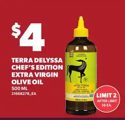 Loblaws TERRA DELYSSA CHEF'S EDITION EXTRA VIRGIN OLIVE OIL offer