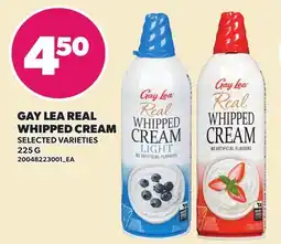 Loblaws GAY LEA REAL WHIPPED CREAM offer