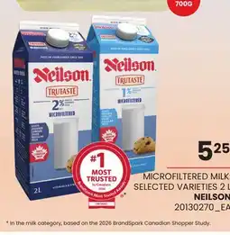 Loblaws MICROFILTERED MILK NEILSON offer