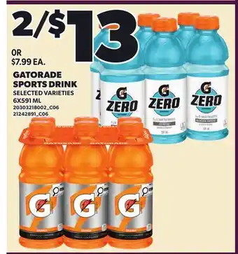 Loblaws GATORADE SPORTS DRINK offer