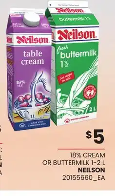 Loblaws NEILSON 18% CREAM OR BUTTERMILK offer