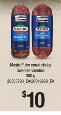 Loblaws MASTRO DRY CURED CHUBS offer