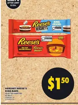 Loblaws HERSHEY REESE'S KING BARS offer