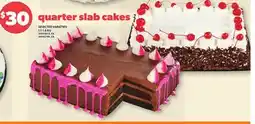 Loblaws QUARTER SLAB CAKES offer