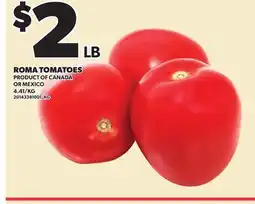 Loblaws ROMA TOMATOES offer