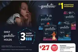 Loblaws GOODNITES CLUB PACK TRAINING PANTS, 28-74'S offer
