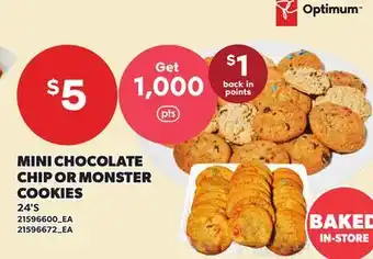 Loblaws MINI CHOCOLATE CHIP OR MONSTER COOKIES, 24'S offer