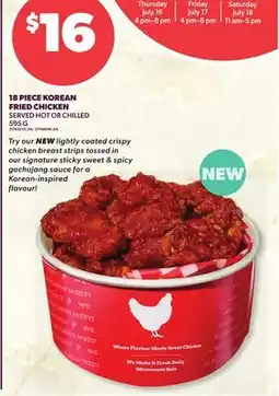 Loblaws 18 PIECE KOREAN FRIED CHICKEN offer