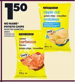 Loblaws NO NAME POTATO CHIPS offer