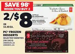 Loblaws PC FROZEN DESSERTS offer