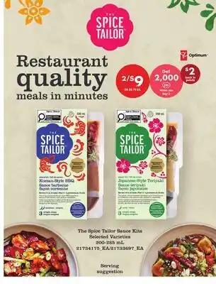 Loblaws THE SPICE TAILOR SAUCE KITS offer
